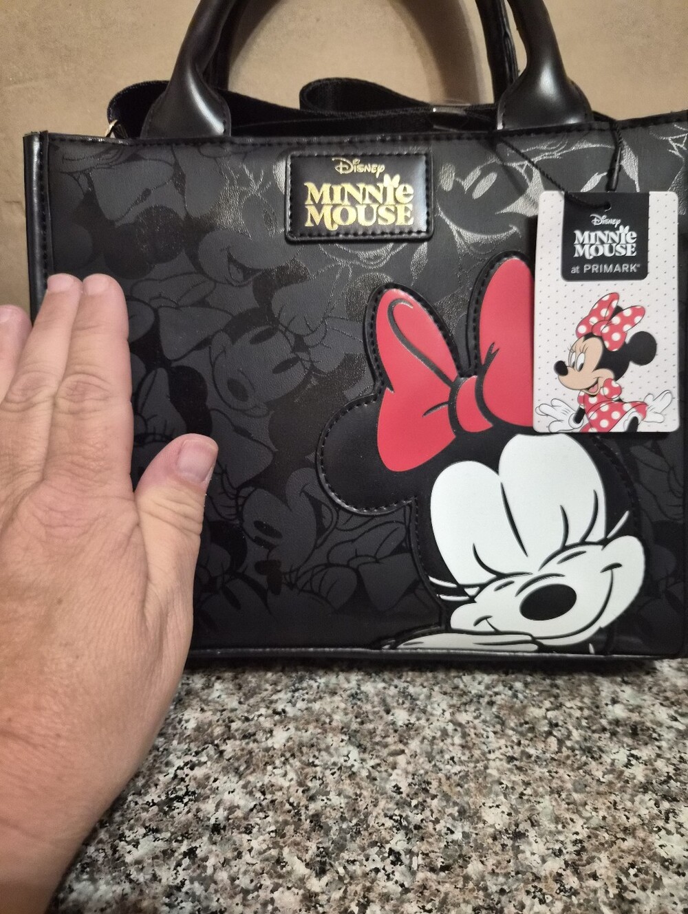 Disney Minnie Mouse Black & Red Small Tote Bag Or Purse. - Picture 3 of 5